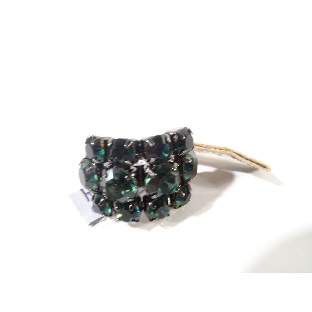 Lee Angel Neiman Marcus Brilliant Green Crystal Curved Ring 6 NWT 198